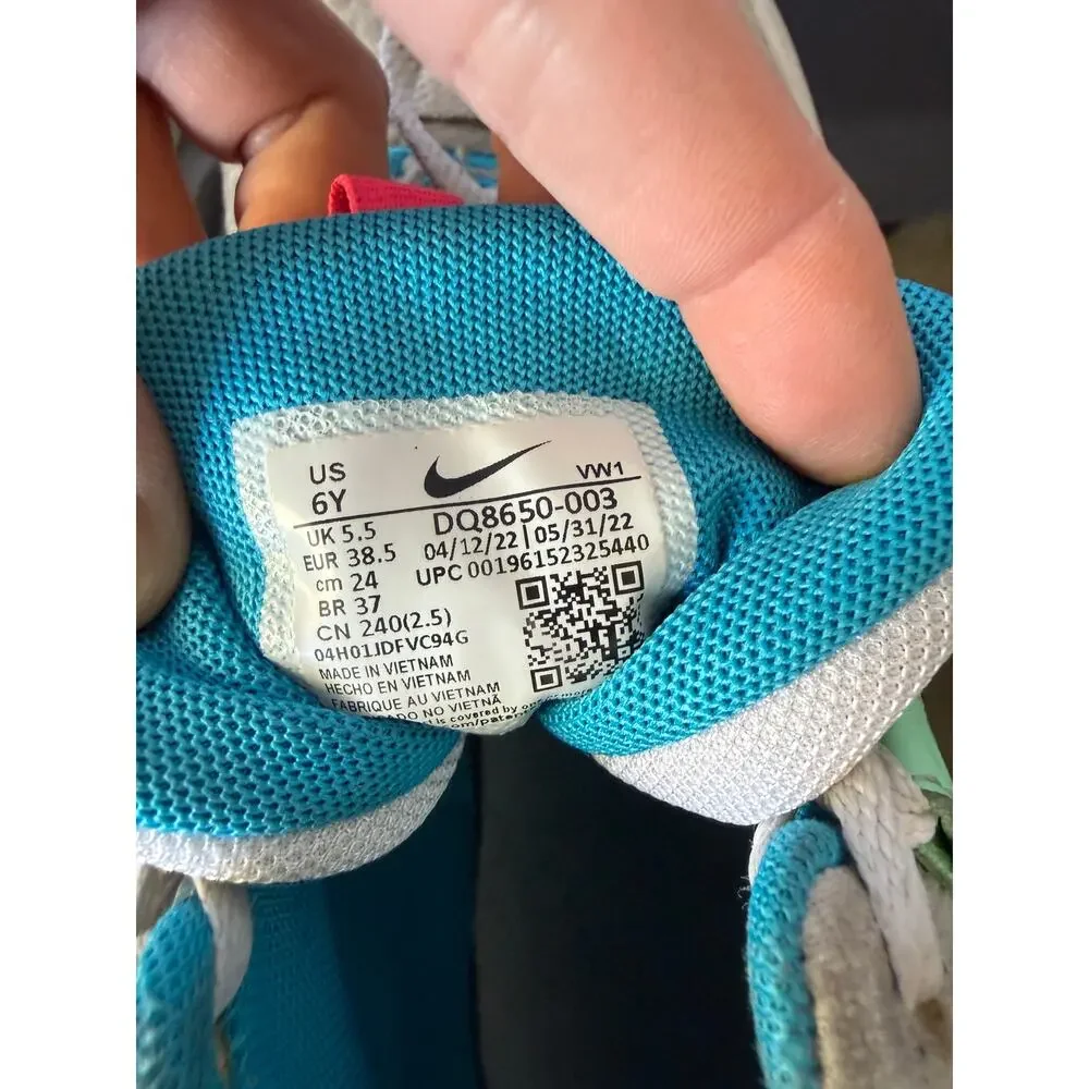 Nike‎ LeBron Witness 7 Basketball Sneakers in Grey Fog Multi Color- Size 6Y